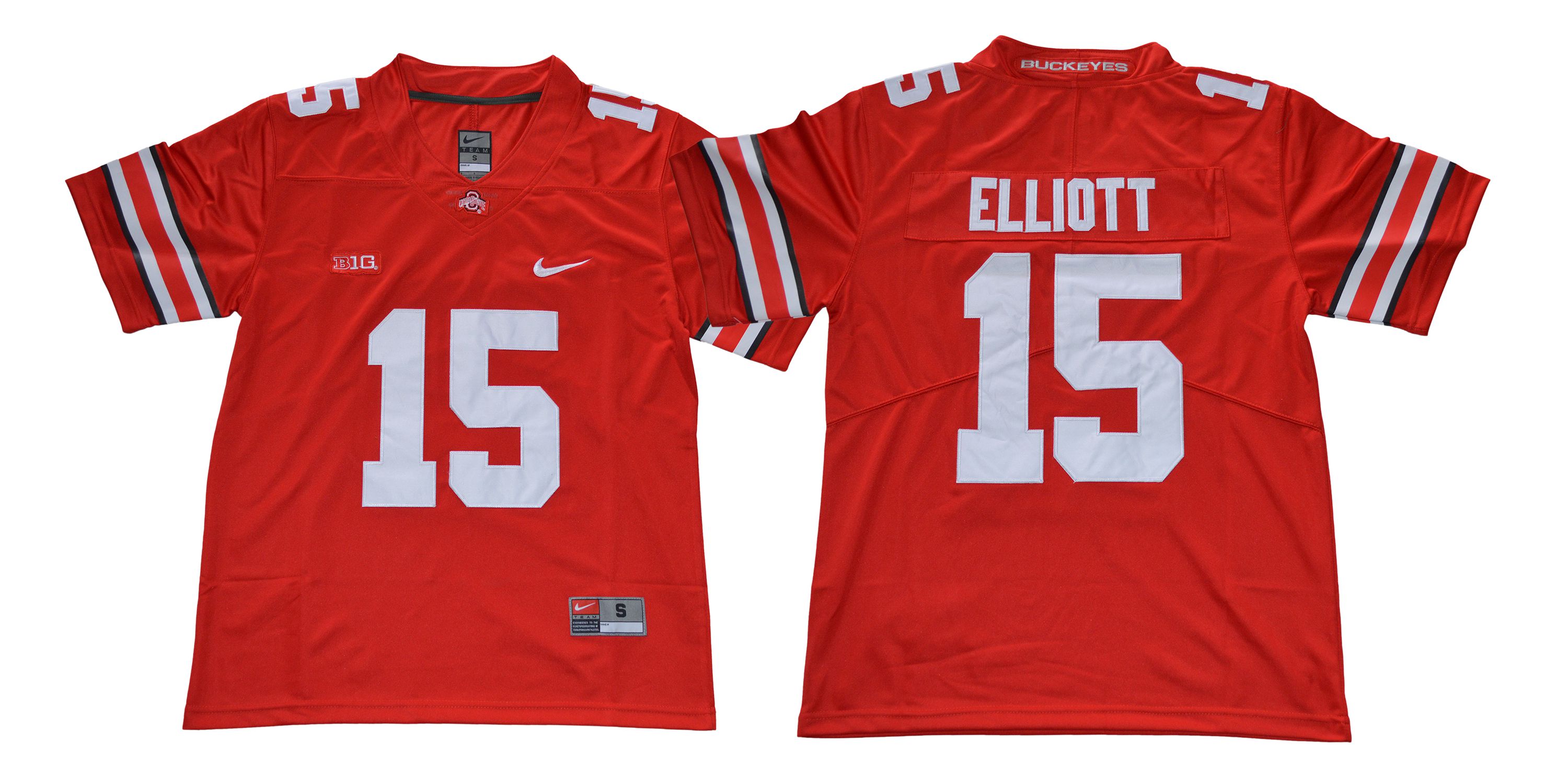 Men Ohio State Buckeyes #15 Elliott Red Nike NCAA Jerseys->->NCAA Jersey